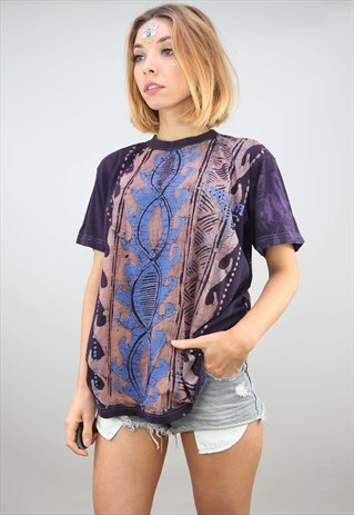 VINTAGE OVERSIZED PATTERNED FESTIVAL T-SHIRT