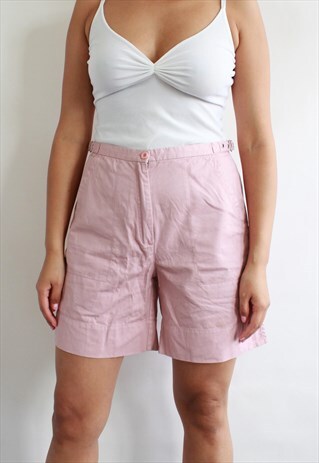 Y2K NUDE PINK MINIMAL HIGH WAIST SHORTS