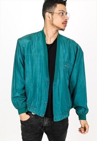 VINTAGE SILK BOMBER JACKET J78