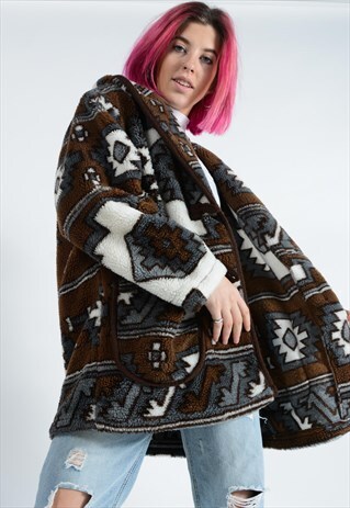 VINTAGE FLEECE PATTERNED JACKET