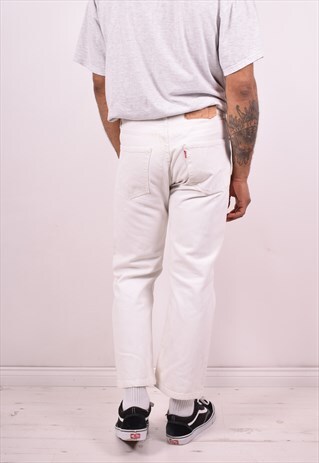 LEVI'S MENS VINTAGE JEANS W32 L25 WHITE 90S