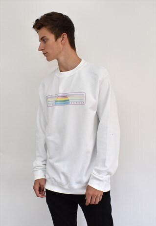 G&G UNISEX WHITE SUNSET SWEATSHIRT