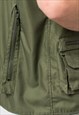 VINTAGE CARGO VEST IN GREEN UTILITY TOP MILITARY
