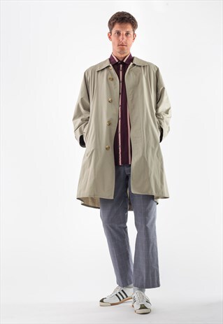 VINTAGE BURBERRYS LIGHTWEIGHT COAT 90S BEIGE