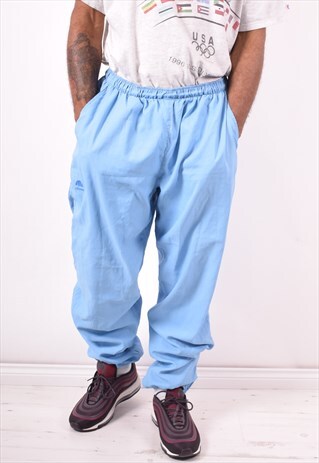 ELLESSE MENS VINTAGE TRACKSUIT TROUSERS XL BLUE 90S