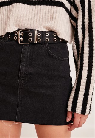 SUBDUED BLACK STUDDED BELT