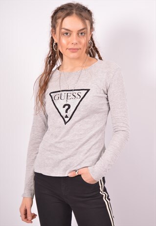 VINTAGE GUESS TOP LONG SLEEVE GREY