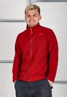 Vintage The North Face Fleece Pink Zip Up Jumper Small