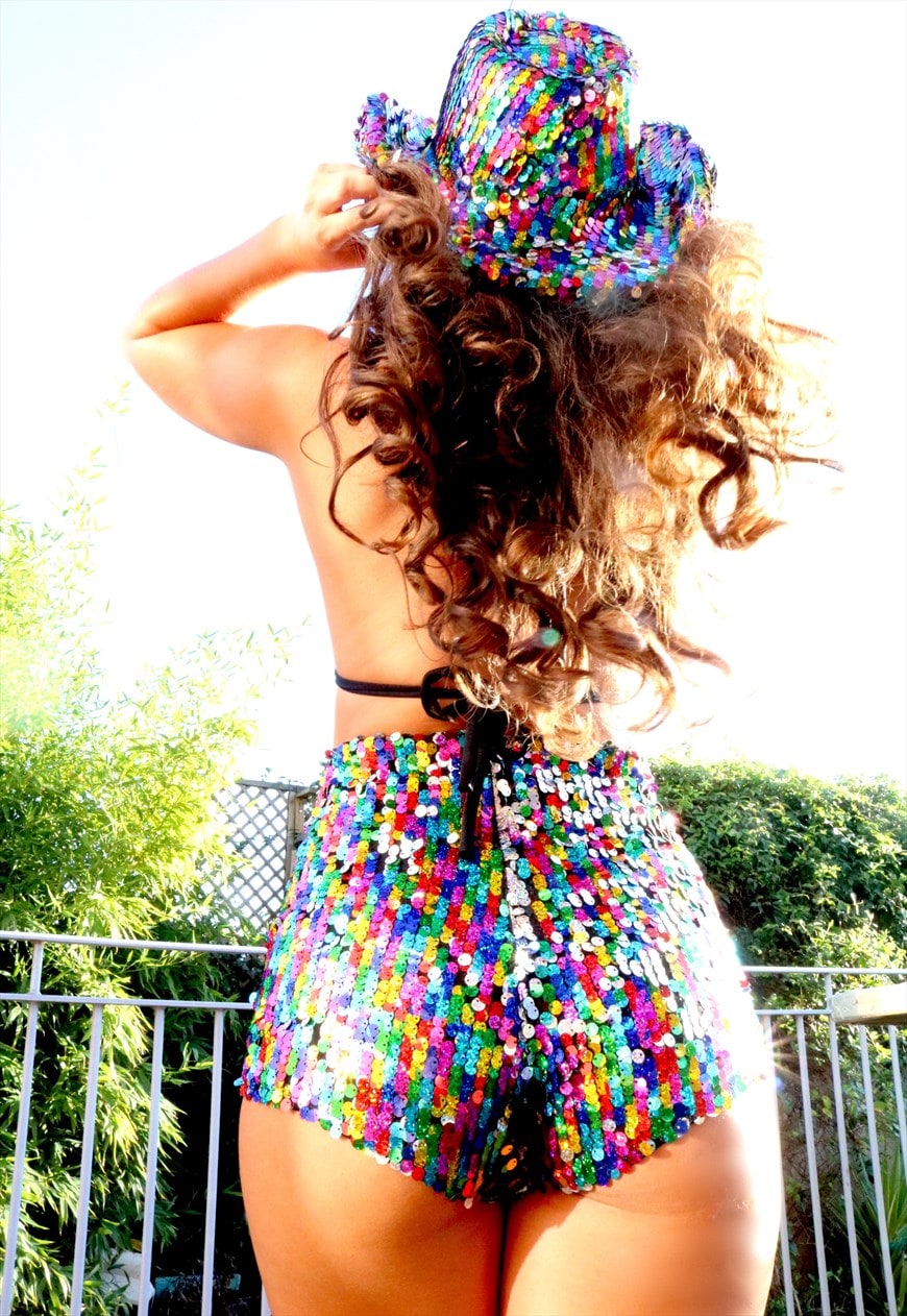 Rainbow clearance sequin shorts