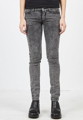 VINTAGE GREY CHEAP MONDAY SKINNY DENIM JEANS