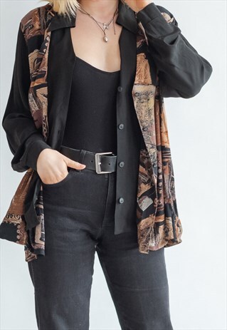VINTAGE 70S BOHO SHIRT WITH VEST DETAIL