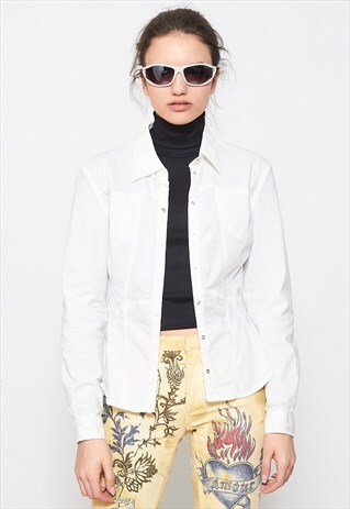 VINTAGE WHITE ARMANI LONG SLEEVE SHIRT