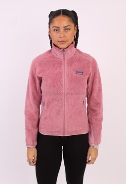 Women's Vintage Patagonia Pink Teddy Bear Fleece Jacket