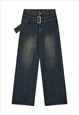 Studded jeans embellished raver denim pants grunge joggers