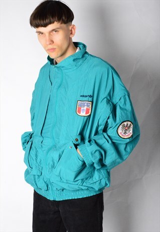 VINTAGE 80S TURQUOISE ADIDAS AUSTRIA JACKET