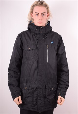 NIKE MENS VINTAGE PADDED JACKET XL BLACK 90S