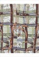 VINTAGE PURITAN OLIVE GREEN & BROWN LEAFY PRINT HAWAIIAN SHI