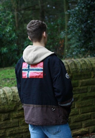 VINTAGE NAPAPIJRI FLEECE LINED JACKET