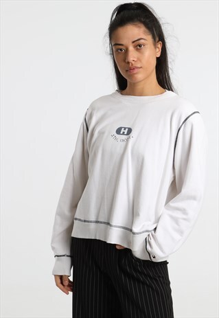 90S TOMMY HILFIGER EMBROIDERED SMALL LOGO SWEATSHIRT