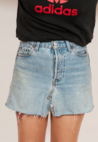 LEVI'S 501 RE WORKED DENIM MINI SKIRT 10-12