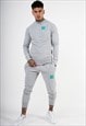 GREY SLIM FIT LOGO TRACKSUIT