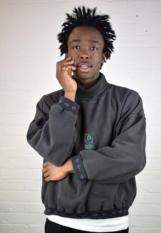 VINTAGE 90'S ADIDAS 1/4 BUTTON SWEATSHIRT
