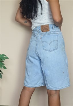 Vintage Levi's Denim Jorts Mom Shorts w Orange Tab Back