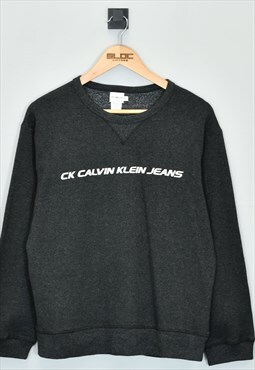 Vintage Calvin Klein Sweatshirt Grey Small