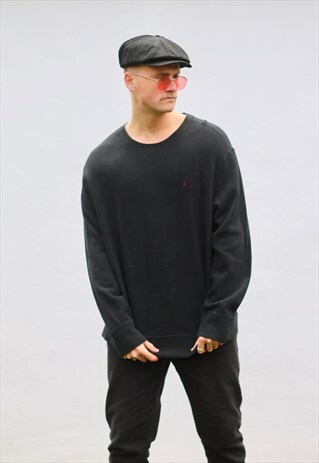 RALPH LAUREN USA 90S FOG BLACK SWEATSHIRT