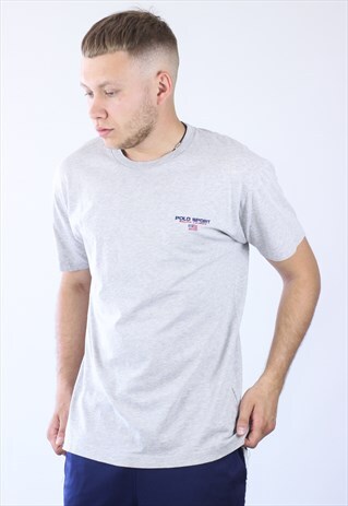 VINTAGE MENS POLO SPORT LOGO T-SHIRT
