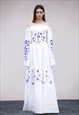 Uvia mystic aura embroidered maxi dress