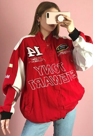 VINTAGE RED & WHITE NASCAR JACKET