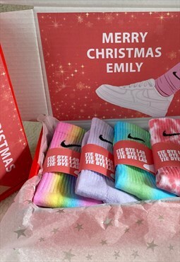 Nike Christmas Tie Dye Sock Gift Box - 4 Pairs
