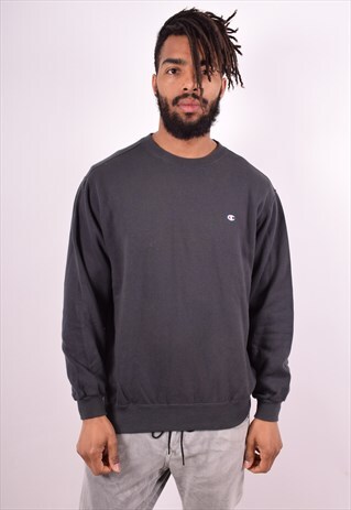 CHAMPION MENS VINTAGE SWEATSHIRT JUMPER MEDIUM GREY 90S
