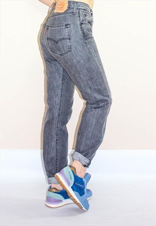 VINTAGE 90'S LEVI'S 501 GREY BUTTON FLY JEANS