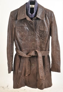 Vintage 00s suede leather coat