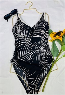 Vintage 90's Palm Leaf Print Swimsuit
