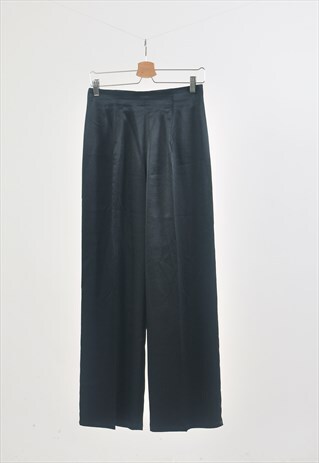 VINTAGE 90S WIDE LEG TROUSERS IN BLACK