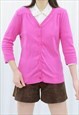 90S VINTAGE PINK LOVE HEART CARDIGAN