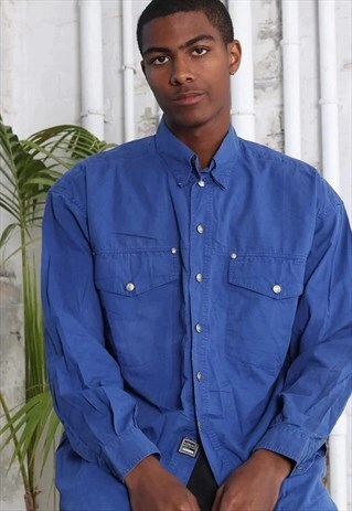 VINTAGE VERSACE SHIRT BLUE