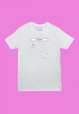 Constillation oversized t-shirt scorpio white