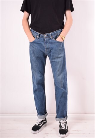 LEVI'S 504 MENS VINTAGE JEANS W34 L32 BLUE 90S