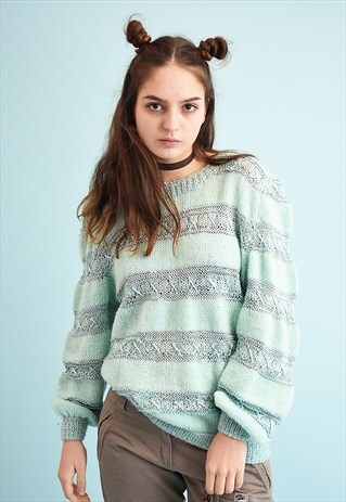 80'S RETRO PASTEL MOMS KNIT JUMPER
