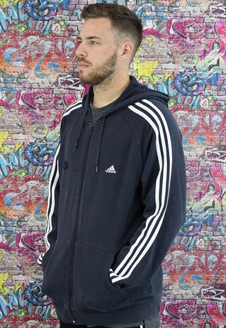 VINTAGE ADIDAS HOODIE/HOODED SWEATSHIRT. UNISEX SPORTSWEAR.