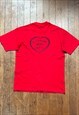 VINTAGE HANES RED SINGLE STITCH RED T - SHIRT