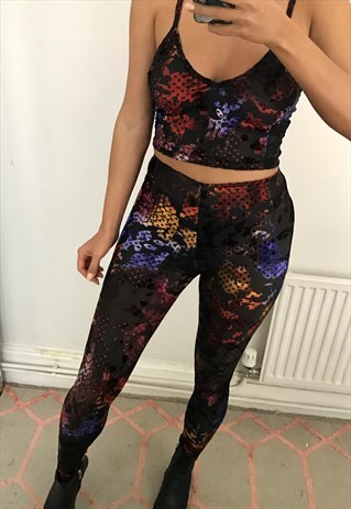 FLORAL DEVORE CAMI & LEGGINGS CO-ORD