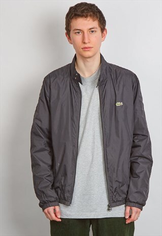 VINTAGE 90'S LACOSTE BLACK BOMBER JACKET
