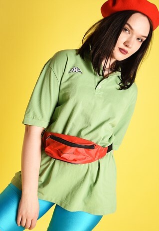 Y2K RETRO KAPPA FESTIVAL POLO T-SHIRT TOP TEE