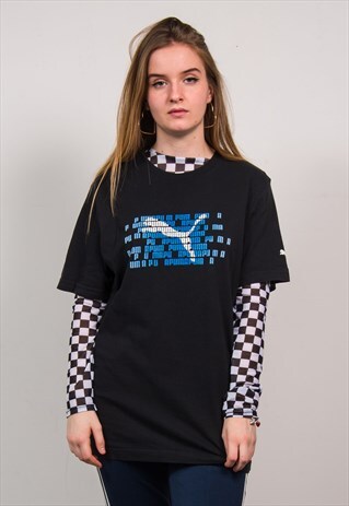 PUMA VINTAGE 90'S BLACK T-SHIRT