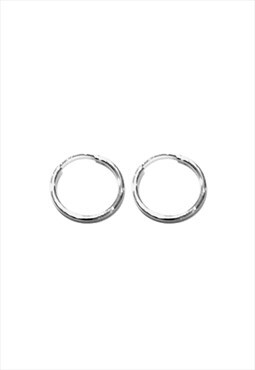 Silver Stainless steel hoop earrings